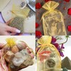 joycraft 50Pcs Organza Bags, 2.7"x3.5" Gift Favor Bags, Gold Breathable