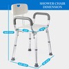 Shower Chair Seat with Padded Armrests and Back,Bathroom Bench Slip