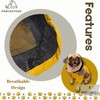 Pawcratean Dog Raincoat, Water Resistant, Adjustable, Cool Design (Yellow, Large)