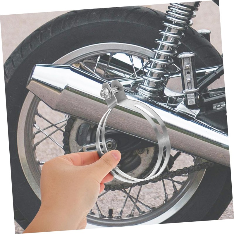 Mobestech Stainless Steel Motorcycle Exhaust Clamp for Bikes Hanger for