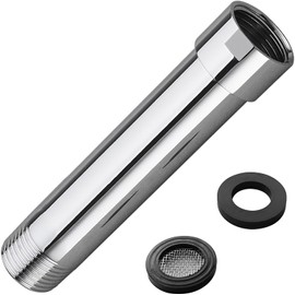 HOMYEP Shower Arm Extender 4 Inch Rainfall Shower Head Extension Arm Pipe, Female to Male 1/2 Inch, Polished Chrome