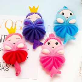Baby Cute Character Mermaid Soft Shower Ball NO.2 50ea