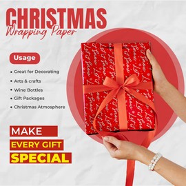 ZOPPER Christmas Wrapping Paper - Assorted 70x50cm Christmas Wrap with Joyful Designs for a Merry Celebration - Perfect for Presents, Crafts, and Decorating (8 Sheets)