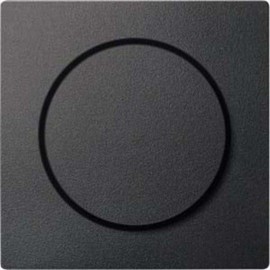 Schneider Electric Merten System M Central Plate with Rotary Knob, Rotary Dimmer Insert, Anthracite, MEG5250-0414