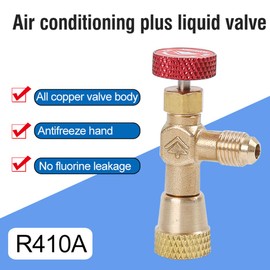 Eaglerich R410A Refrigeration Air Conditioning Valve Safety Adapter 1/4" SAE Male to 5/16" SAE Famale Refrigeration Tool Charging Hose Valves