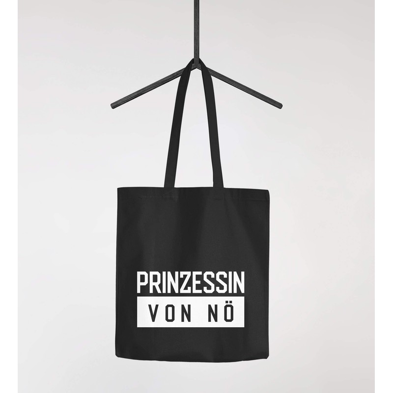 Moonworks® Jute Bag Princess von nö Saying Fabric Bag Carry
