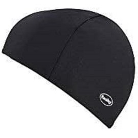 Fashy Men's Fabric Swim Cap - Black/White