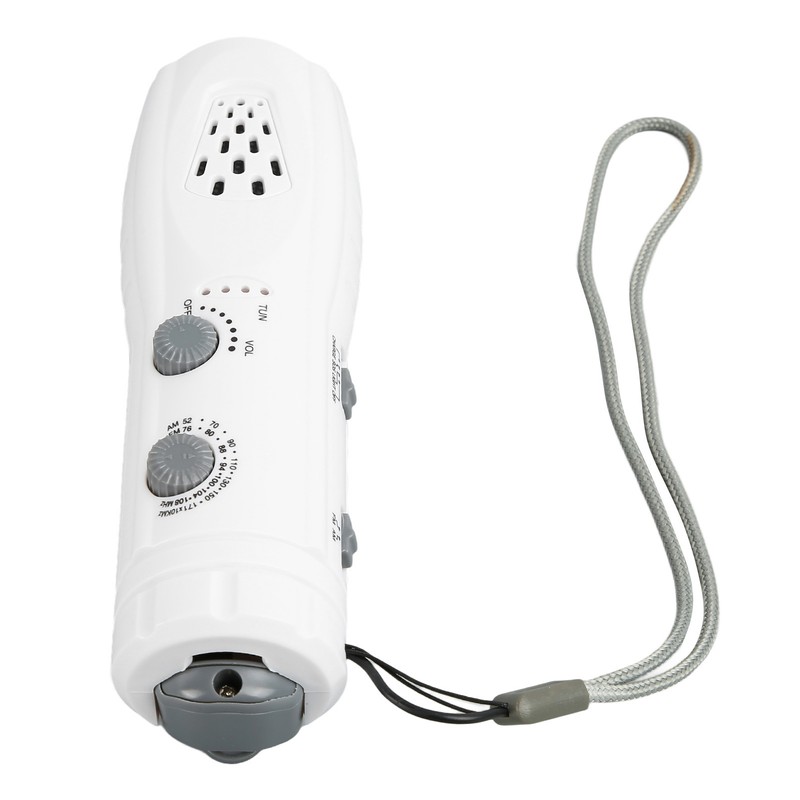 Hand Crank Flashlight Radio Portable Multifunctional Support AM FM SOS