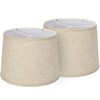 Lampshades Set of 2, Drum Lampshades 11.6" Top x 12.6"