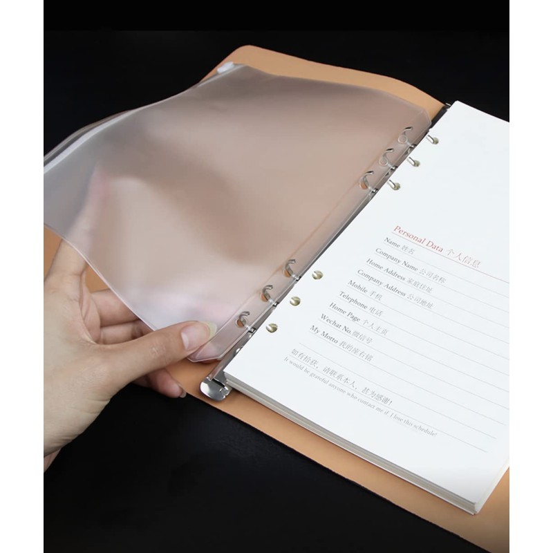 [Donaly] A5 A6 Clear File Binder Holder, Mini, 6 Holes,