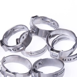 HOLYBEAR 30 pcs 1 Inch PEX Cinch Clamps Stainless Steel Crimp Rings Pinch Clamps for PEX Tubing Pipe Fitting Connections