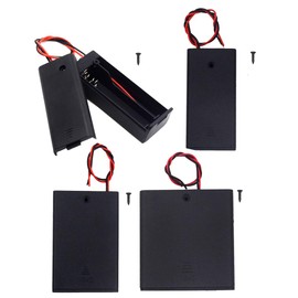 LampVPath (Pack of 4) AA Battery Holder with Switch and Cover: Single 1AA 2AA 3AA 4AA