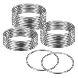 M METERXITY 24-Pack Dream Catcher Rings,3.2 Inch Stainless Steel Macrame Wreath Floral Round Rings Metal O Rings Hoop for DIY Wedding Wreath/Wall Hanging/Christmas/Camping Silver 0.16 Inch