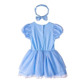 Lito Angels Princess Cinderella Dress with Headband for Baby Girls, Bodysuit, Romper Costume, Fancy Dress, Size 9-12 Months