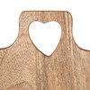 Creative Co-Op Mango Wood Cheese/Cutting Board with Heart Shaped Handle,