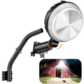 24000LM LED Barn Light, 150W Dusk to Dawn Outdoor Lighting, IP66 Waterproof Yard With Photocell, 150 Adjustable Outside Security With Mounting Arm, 6500K Area Street for Garage