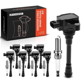 A-Premium Set of 8 Ignition Coil Pack and Iridium Spark Plugs Compatible with Nissan TITAN 2017-2020, TITAN XD 2016-2020, NV2500 2018-2020, NV3500 2018-2019