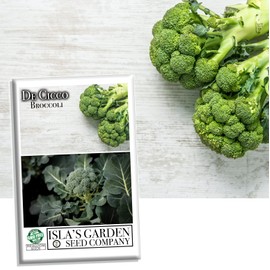 De Cicco Broccoli Seeds for Planting, 300+ Seeds Per Packet, (Isla's Garden Seeds), Non GMO Seeds, Botanical Name: Brassica oleracea, Great Home Garden Gift
