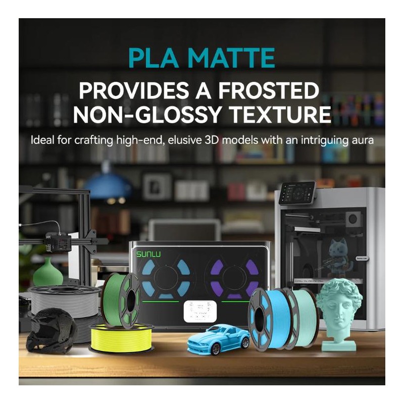 PLA Matte 3D Printer Filament 1KG 1.75mm SUNLU Matte PLA