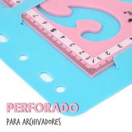 Sweet Pastelite Plastic Ruler 9 to 30 cm Pastel Colours with Plastic Case School College 30cm Blue