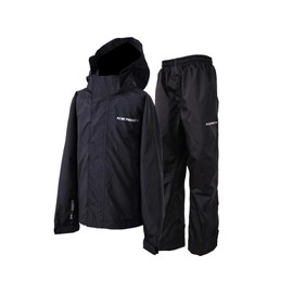 Acme Projects Rain Suit (Jacket + Pants), 100% Waterproof, Breathable, Taped Seam, 10000mm/3000gm, YKK Zipper (Black, XX-Large)