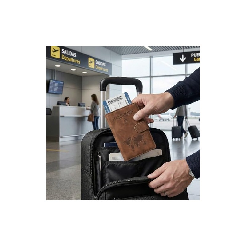 Timotech Porta Pasaporte y Visa con Protección RFID, Funda para