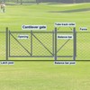 Pasimy 4 Pcs 5'' Sliding Gate Roller Galvanized Steel Pipe