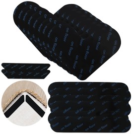 30 Non-Slip Mats for Carpet, Non-Slip Carpet Underlay, Carpet Stopper, 12 Carpet Tape + 16 Heart-Shaped Non-Slip Mats for Carpet + 2 Trapezoidal Non-Slip Carpet Underlays