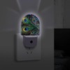 LPSBVNM Bedroom Bathroom Hallway Night Light,Peacock Feather Printed Plug-in Wall