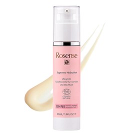 Face Cream 50 ml for Normal & Combination Skin with Rose Complex & Hyaluronic Acid - Anti Wrinkle Moisturising Cream by Rosense, Ecocert Natural Cosmetics Certified, Vegan & Dermatologically Tested