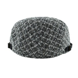 KeepSa Men's Herringbone Newsboy Flat Cap Gatsby Vintage Beret Hat, B35 - Grey