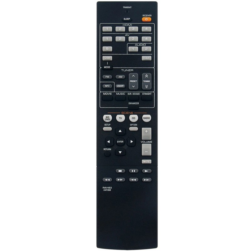 For Yamaha RAV463 ZA11350 Replace Remote for Yamaha AV Receiver