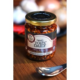 Toh's Daily Chili Garlic Triple Happiness (3 x 7oz) Hand-crafted in healthy coconut oil Perfect for noodles and dishes (Original, Extra Spicy, Tom Yum) FREE Stainless Steel Spoon