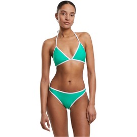 Urban Classics Women's Bikini, Froggreen/White, S