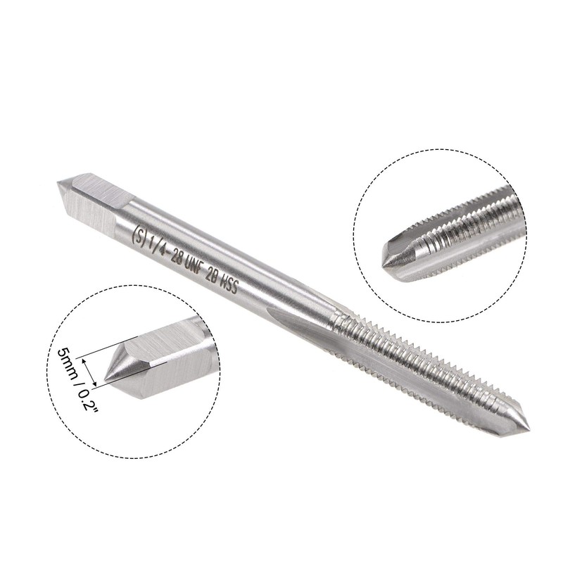 sourcing map 1/4"-28 UNF Tap and Die Set, HSS Machine