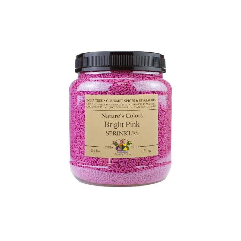 India Tree Nature's Colors Bright Pink Sprinkles - 2.9 lb