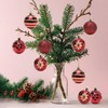 Christmas Baubles Red Set of 16 Christmas Tree Baubles Red