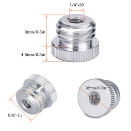 GIAK 5/8 to 1/4 Adapter Threaded Screw Adapter Tripod Adapter 1/4 Inch - 20 to 5/8 Inch - 11 Laser Adapter for Tripod Laser Level Bosch Adapter