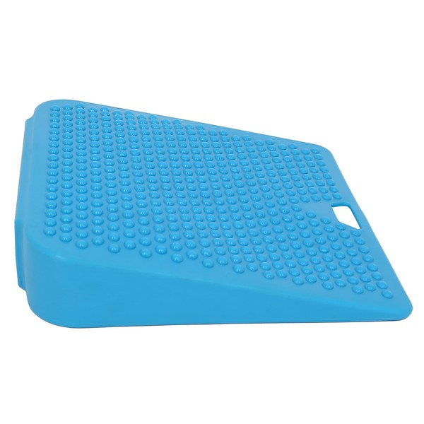 Fun and Function – Lean N Learn Seat Wedge – Inflatable Angled Seat Cushion for Classroom, Therapy Room or Home - for Kids & Adults Who Fidget or Wiggle - Encourages Core Balance & Posture – 13” Blue