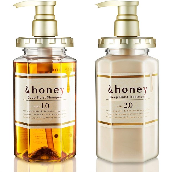 &honey Deep Moist Shampoo and Treatment Set with Hair Tie