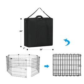 YUFYIG 24" Dog Playpen Storage Bag, Suitable for Foldable Exercise Pet Playpens, Dog Fence Travel Bag with Handles for Camping and RV Trip, Waterproof Oxford Fabric