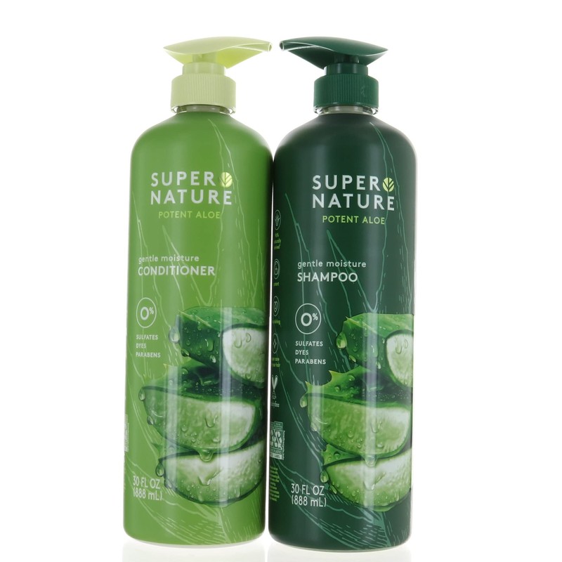 Super nature Potente Aloe Suave Hidratante Champú y Acondicionador Sin