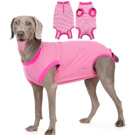 Wabdhaly Recovery Suit for Dogs,Dog Cone Alternative Zipper Surgery Suit Female Spay,Soft Dog Surgery Suit for Anti Licking,Breathable Surgical Suit for Dogs Female Spay