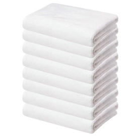 Organix 8 Piece Hotel Bath Towels 30"x60", Hotel & Spa Quality 100% Cotton Soft Lightweight and Highly Absorbent Quick Drying Hotel Towels, Gym, Spa,Saloon Perfect for Daily Use - White