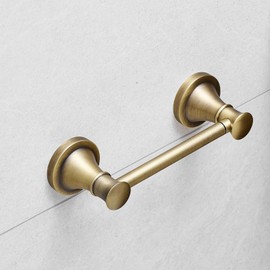Hoimpro Wall Mounted Rustproof Toilet Tissue Paper Holder Bathroom Accessories Toilet roll Paper Hanger, Antique Brass