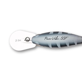 LMAB Crankbait 5.5 cm Power Vibe 55F - 3 Running Depths, Floating - Wobbler Bass, Crankbait Wobbler, Artificial Bait Fishing, Perch Wobbler, Spin Fishing Bait (Black Tiger, MR | Running Depth 2-3 m |