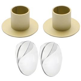 2 Pcs Gold Iron Candle Holder with 2 Pcs Double Sided Tape for Dinning, Taper Candles, Wedding and Party Decoration (Gold)