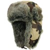 Faux Fur Camo Coloured Ushanka Style Hat (Large (58/59))