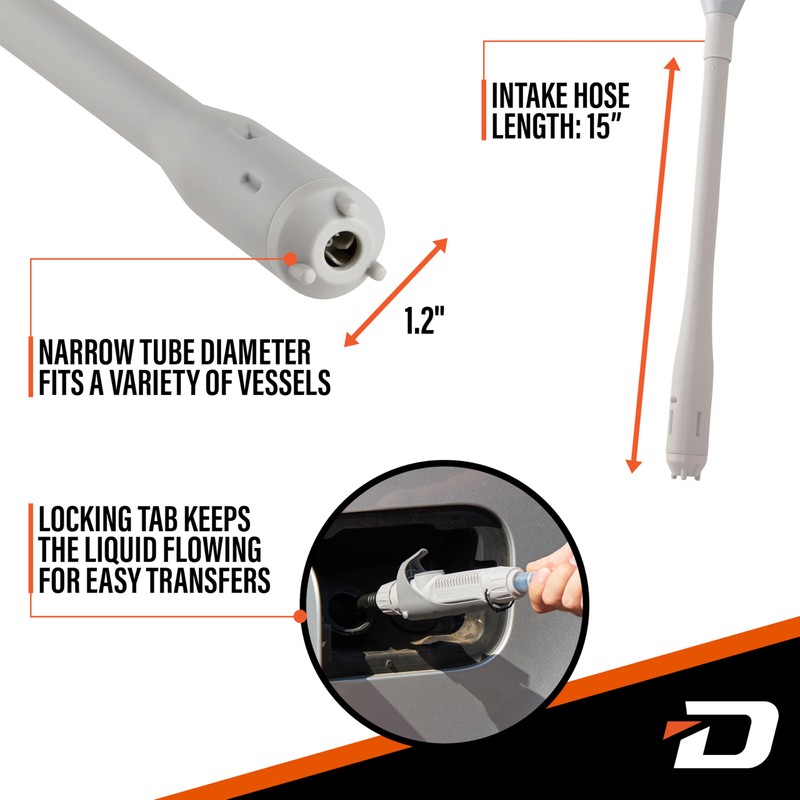 Deway Automatic Fuel Transfer Pump with Nozzle for Quick Flow