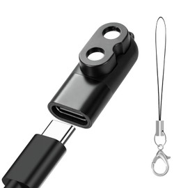 Adattatore di ricarica USB C compatibile con LEDLENSER MH11 MH5 MH7 MH8 iH11R ML4, caricatore magnetico di ricambio con cordino per torcia frontale, adattatore di ricarica di tipo C, nero